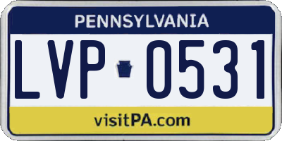 PA license plate LVP0531