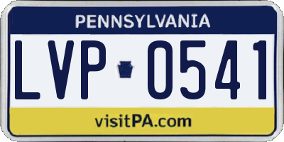 PA license plate LVP0541