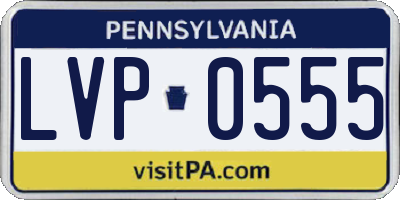 PA license plate LVP0555
