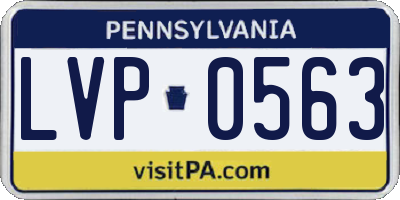 PA license plate LVP0563