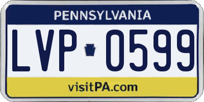 PA license plate LVP0599