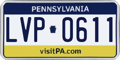 PA license plate LVP0611