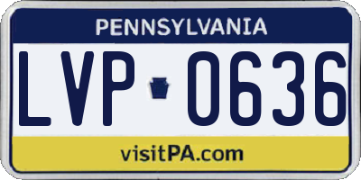 PA license plate LVP0636