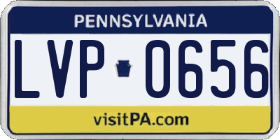 PA license plate LVP0656