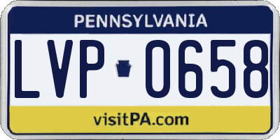 PA license plate LVP0658