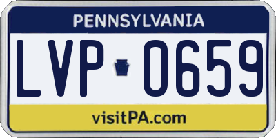 PA license plate LVP0659