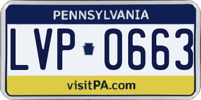 PA license plate LVP0663