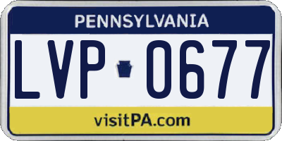 PA license plate LVP0677