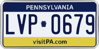 PA license plate LVP0679