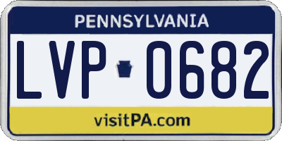PA license plate LVP0682