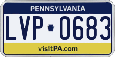 PA license plate LVP0683