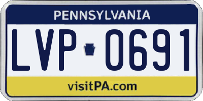 PA license plate LVP0691