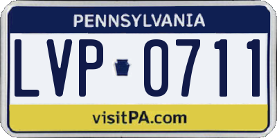PA license plate LVP0711