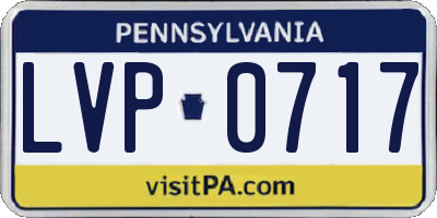 PA license plate LVP0717
