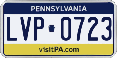 PA license plate LVP0723