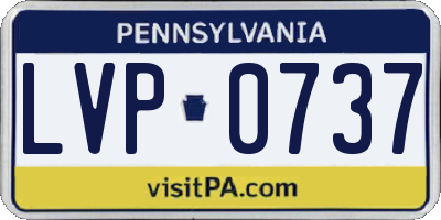 PA license plate LVP0737