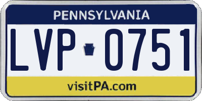 PA license plate LVP0751