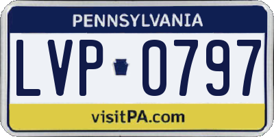 PA license plate LVP0797