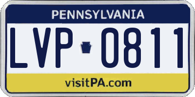 PA license plate LVP0811