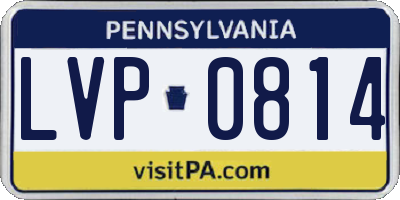 PA license plate LVP0814