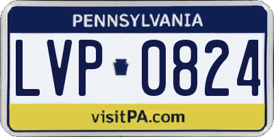 PA license plate LVP0824