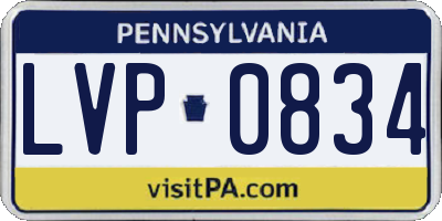 PA license plate LVP0834