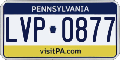 PA license plate LVP0877