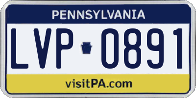 PA license plate LVP0891