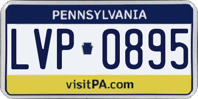 PA license plate LVP0895