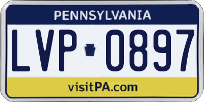 PA license plate LVP0897