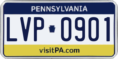 PA license plate LVP0901