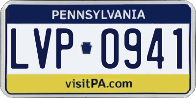 PA license plate LVP0941