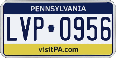 PA license plate LVP0956