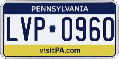 PA license plate LVP0960