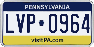 PA license plate LVP0964