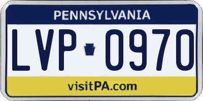 PA license plate LVP0970