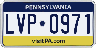 PA license plate LVP0971