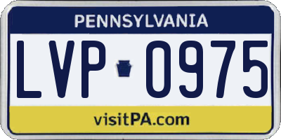 PA license plate LVP0975
