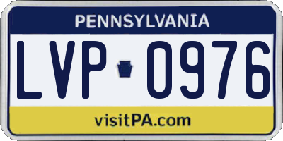PA license plate LVP0976