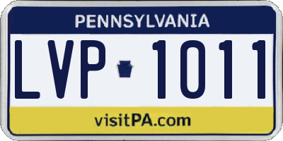 PA license plate LVP1011
