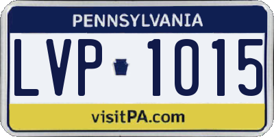 PA license plate LVP1015