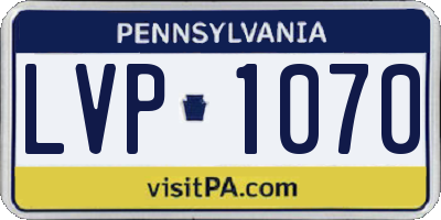 PA license plate LVP1070