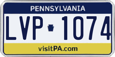 PA license plate LVP1074