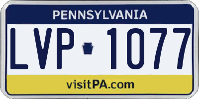 PA license plate LVP1077