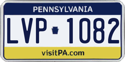 PA license plate LVP1082