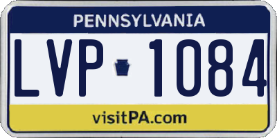 PA license plate LVP1084