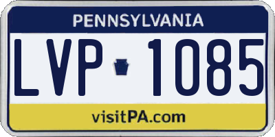 PA license plate LVP1085