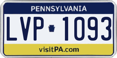 PA license plate LVP1093