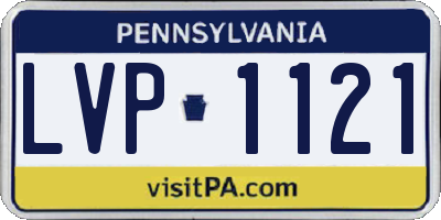 PA license plate LVP1121