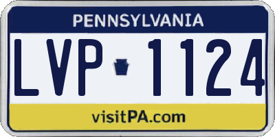 PA license plate LVP1124